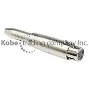 2 PSC METAL ADAPTER 3P XLR FEMALE TO 1/4'' (6.3MM) MONO FEMALE