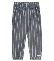 [Donsje] Donsje Baby Mink striped cotton and linen pants M 18-24 blue