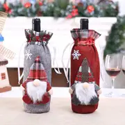 Scandinavian Woodland Santa Wine Bottle Cover