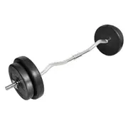 Curl Bar with Weights 30 kg vidaXL