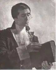 Hendrickson Original Photo Sepia Costumed Man IF ONLY I'D LEARNED TO READ 8x10