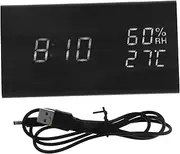 iplusmile Wooden Digital Thermometer Hygrometer Bedside Alarm Clock Control Australia