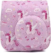 BLBMTCBCAG Camera Accessories Unicorn PU Leather Instant Camera Shoulder Bag Protective Case Protective Case Bag Fit for Fujifilm Mini 9 8 Camera Protection(B)