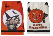 Primitives by Kathy 2 Piece Halloween Kitchen Towel Bundle PRM101770_101775-FBM