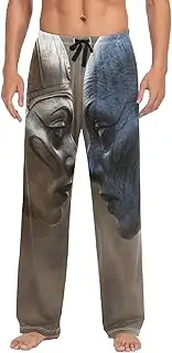 [PDZRMY] Pajama Pants Alien Pharaoh Face for Men Men's Separate Bottoms, Lounge Pants with Pockets S