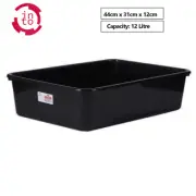 10 x Heavy Duty Plastic Wash Basin 12L Tub Oil Tray Storage Basket Container Box