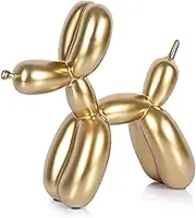 XIAOMAGG Gold Balloon Dog Decor,Balloon Dog Statue,Balloon Animal Decor,for Shelf Decor Preppy Room Decor,Cute Statue Home Decor, Bedroom Modern Sculpture Desk Decor, Decorations Figurines
