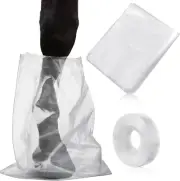 Huhumy 20 Pcs Disposable Soak Boot Hoof Soaking Bag Hoof Boots for Horses wit...