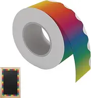 Rainbow Borders Classroom Bulletin,Gradient Rainbow Border Classroom Bulletin - 65.6ft Gradient Rainbow Classroom Borders for Bulletin Board, Desk Decor, Room Decor, and Classroom