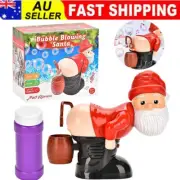 Christmas Santa Automatic Bubble Machine Funny Blower Maker Kids Electric ToysNW