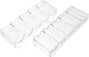 FRCOLOR 2pcs Clear Acrylic Poker Chip Holder with Capacity Double Tray Design for Efficient Organization Stylish Storage Case for Home Parties and Gaming Events