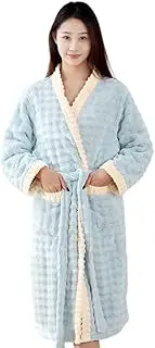 [FAOLONE] Women's Shower Wrap Robe Terry Cloth Spa Bath Towel Bathrobes,Soft Long Sleeved Towel Robes for Women Coral Velvet Bath Skirt
