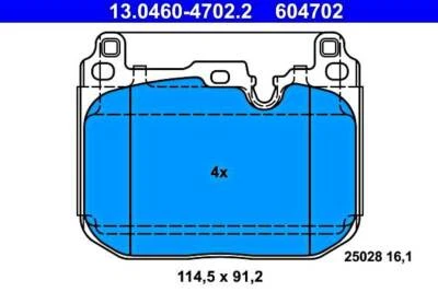 ATE Disc Brake Pad Set Front Axle For BMW F40 X1 MINI F54 F60 17-23 34106889266