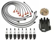 ACDelco Ignition Kit Distributor Rotor Cap Wire Spark Plugs .035" For Chevy GMC