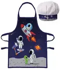 Astronaut Outer Space Boys Cooking Apron Back Apron Set 2-Teilig