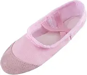 [Tadill] Girls Ballet Shoes with Elastic Straps for Practice Gymnastics