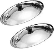 DECHOUS 2pcs Lid for Frying Pan and Pot Multipurpose Cooking Cover for Frying Boiling and Steaming Compatible Various Cookware