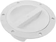 SOESFOUFU Waterproof Junction Box The Tow Deck Hatch Cover Rv Door Holder Catch Round Access Hatch Cover Speaker Terminals Rv Water Fill Hose Deck Plates Boats White Abs