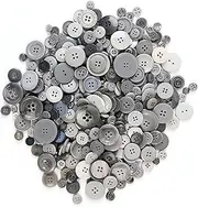 660 PCS Round Grey Button Resin Sewing Buttons Round Mixed Buttons for Clothes Sewing DIY Craft Projects