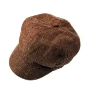 Womens Woolen Tweed Ivy British Newsboy Cabbie Gatsby Beret Painter Hat Cap