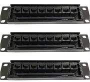 Binxind 3X 8 Port Straight-Through CAT6 Patch Panel RJ45 Network Cable Adapter Jack Ethernet Distribution Frame