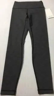 Lululemon Women’s Wunder Under HR Tight 28” *Br Lux LW5CI5S HBLK Gray Size 2