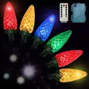 Christmas Lights,19.7Ft 60Leds Strawberry Battery Operated Strings Lights 8 Mode