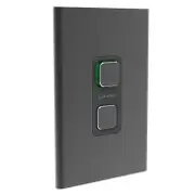 Clipsal Iconic Styl Cover Frame, 1 Switch, Vertical, Silver Shadow - S3041/45C-SH