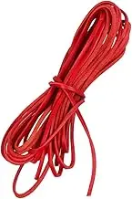 PERSELOSO 5 Flat Cowhide Leather Cord for DIY Jewelry Making for Bracelets Necklaces Craft Supplies Red for Beading Projects
