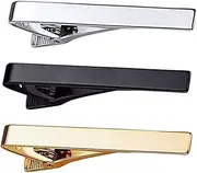 [COSMEVIVI] Piece Men's Tie Clips Business Suit Tie Bar Clip Set Silver for Events