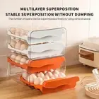32Compartment Egg Storage Box Stackable Drawer for Kitchen Home Refrigerator Use