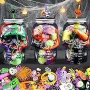 200Pcs Halloween Party Favors, Bulk Halloween Toys for Halloween Treats Non Candy Classroom Prizes Goodie Bag Stuffers Pinata Filler, Halloween Gifts for Kids Prizes Party Supplies,Treasure Box Toys