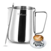 Milk Frothing Pitcher, 12oz/350ml Milk Frother Cup 304 Stainless 11.8 Ounces