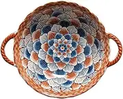 Soup Bowls with Handles Noodle Ramen Curry Bowl,Large Ceramic Ramen Bowl,Deep Onion Soup Bowl Oven Safe,Microwave Safe Serving Bowl.-Boho-23x19x6cm,650ml(Color:Boho)