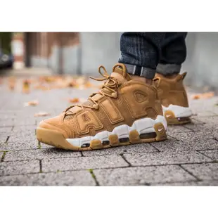 全新 Nike Air More Uptempo Flax 小麥 卡其 大AIR 休閒籃球鞋 Pippen 皮朋