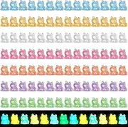Chitidr 100 Pcs Luminous Resin Mini Frogs Cute Frog Glow in the Dark Miniature Figurines Frogs DIY Ornament Accessories for Garden Dollhouse Decoration Crafts