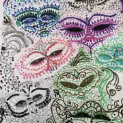 Mysterious Venetian Carnivale Abstract Art, Ooak Moody Virgo Masquerade Boho