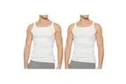 Holeproof 2 Pack All Season Waffle Knit Mens Singlet Tank Top Undergarment Vest