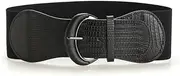 [Generic] Women Stretchy Wide Waist Belt for Dress Ladies Elastic Belt Hook Buckle