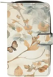 [LQPMNK] PU Leather Wallet, Mice And Leaves Print Wallet with Multiple Slots Elegant Wallet Business Wallet Travel Wallet Bifold Wallet, style, 19.7x11x3.5cm, Minimalist, Style, 19.7x11x3.5cm, Minimalist