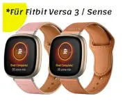 For Fitbit Versa 3 And Sense Smart Watch Leather Bracelet ✅ Real Spare Band