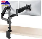 Premium Dual LCD Monitor Desk Mount Adjustable Gas Spring Stand 32 Inch Black