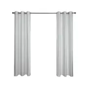 Windoware 120 x 223cm White Barcelona Blockout Eyelet Curtain - 1 Pack - 120 x 230cm