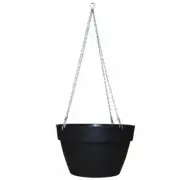 Northcote Pottery 25cm Black Terrazzo Self-Watering Hanging Basket