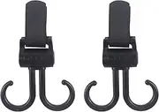 Stroller Carabiner Clip, Adjustable Stroller Hooks Non-Slip Design, Heavy Duty Attachment Camping Bag Clips for Mom Baby Dad