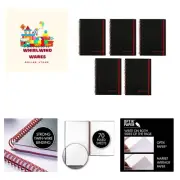 Black n' Red Twin Wire Poly Cover Notebook, 8-1/4 x 5-7/8 inches, Black/Red, ...