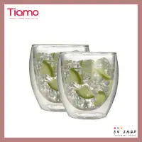 在飛比找蝦皮購物優惠-【54SHOP】Tiamo 雙層玻璃杯 275ml 2入/組