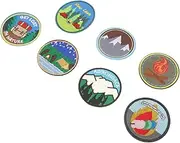 TEMPNAP 7Pcs Cartoon Animal Embroidery Sew Patches for Clothing Backpacks DIY Crafts Fun and Decorative Appliques for Casual Wear Repair