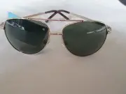 Unisex Foster Grant "COLONEL" Aviator Sunglasses Gold Frame 100% UVA/UVB NWT