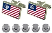 [Select Gifts] Shirt Dress Studs Yacht Ensign Civil USA Flag Cufflinks